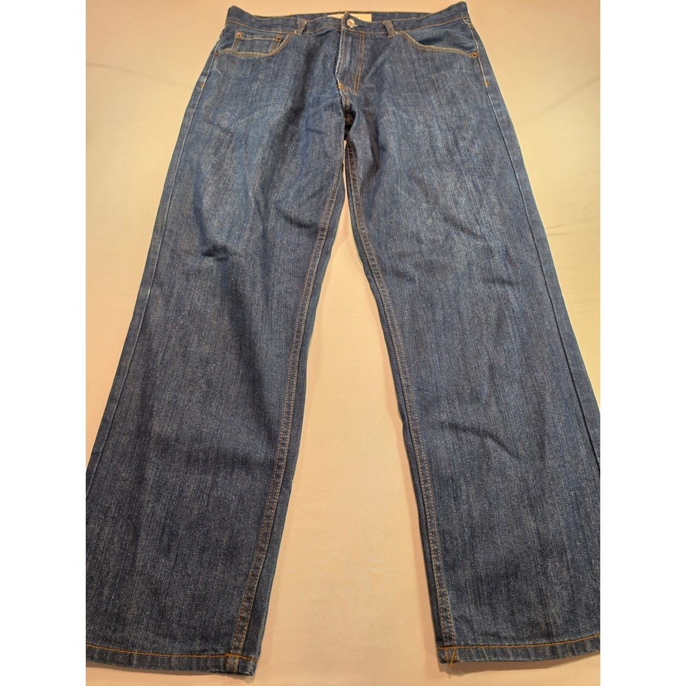 PJ Mark Mens Straight Leg Blue Denim Jeans W36 L32 Medium Wash 29-238-Z